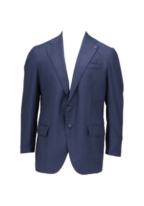 Isaia single-breasted notched-lapels blazer - Blue
