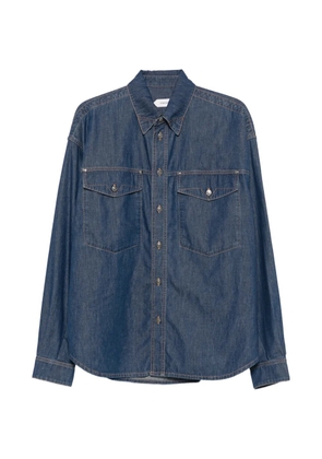 Versace logo-embroidered shirt - Blue