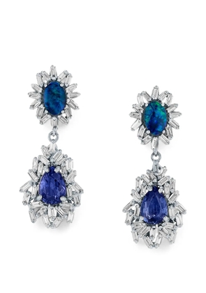 Suzanne Kalan One of a Kind opal and sapphire-embellishment earrings - Silver