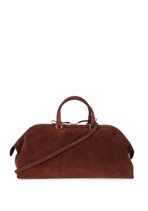 Alberta Ferretti suede top-handle tote bag - Brown