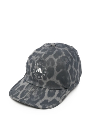adidas leopard-pattern logo-print baseball cap - Grey