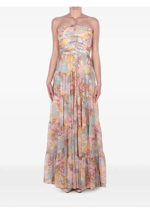 Lauren Ralph Lauren floral-print ruffled dress - Blue