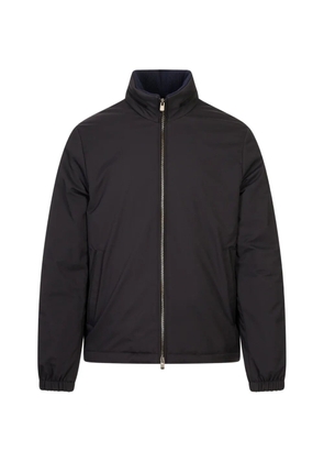 Agnona logo-plaque jacket - Black