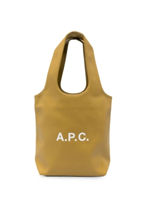 A.P.C. logo-print tote bag - Yellow