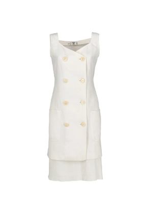 Valentino Garavani Pre-Owned Miss V double-breasted dress - White