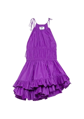 MSGM ruffled tiered mini dress - Purple