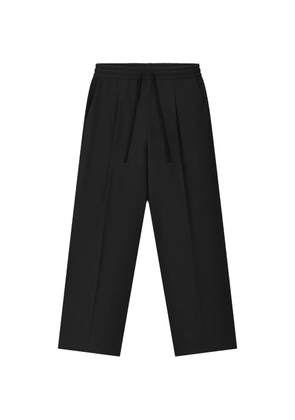 FEAR OF GOD ESSENTIALS silk-blend pleat front drawstring pants - Black