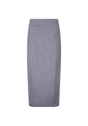Labo Art stretch-wool midi skirt - Grey