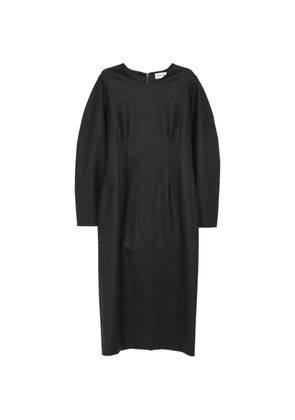 P.A.R.O.S.H. crew-neck long-sleeve midi dress - Grey