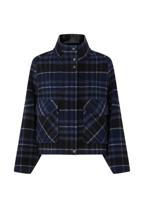 PINKO check-pattern cropped coat - Blue