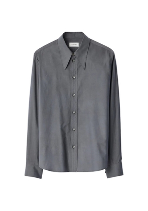 LEMAIRE pointed-collar shirt in washed cotton-silk - Grey