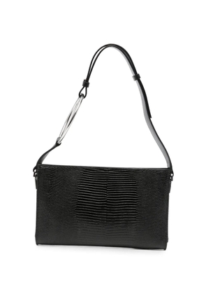 DONDUP ring-handle lizard-effect tote bag - Black