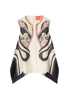 La DoubleJ San Carlo floral-print top - Neutrals