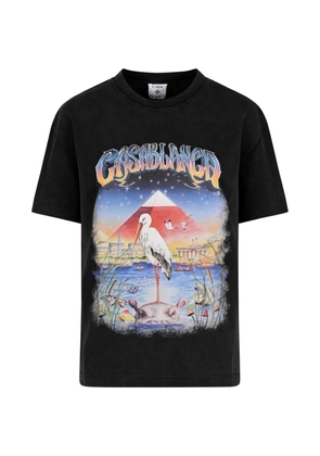 Casablanca black Egypt As It Was oversized short-sleeve T‑shirt