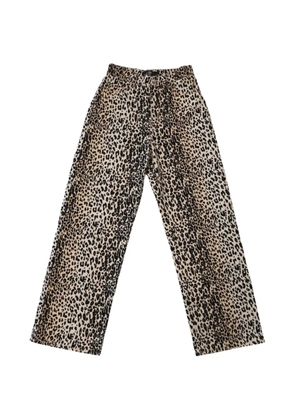 Htc Los Angeles leopard-print wide-leg jeans - Neutrals
