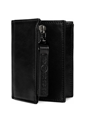Maison Margiela leather zip wallet - Black