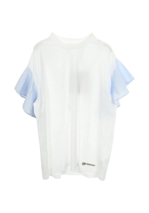 Burberry Pre-Owned 2010s ruffled-sleeve T-shirt - White