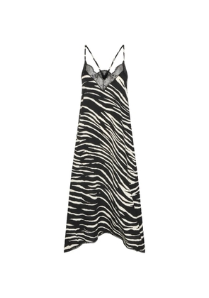 Zadig&Voltaire zebra-print lace-trim dress - Black