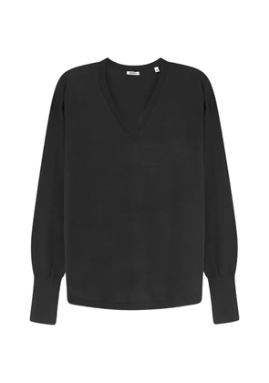 ASPESI V-neck long-sleeve T-shirt - Black