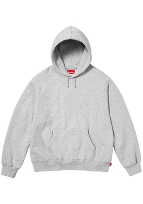 Supreme satin-appliqué 'Grey' hoodie