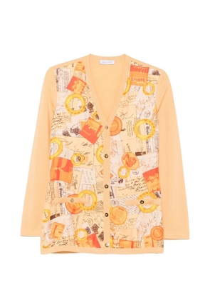 Celine Pre-Owned 2000s postcard-print sweater - Orange