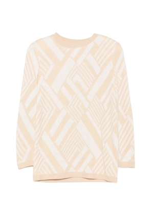 Valentino Garavani Pre-Owned 1980s geometric-pattern sweater - Neutrals