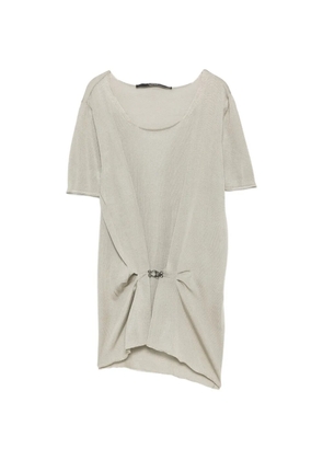 Lanvin Pre-Owned 2004 draped hook-fastening blouse - Neutrals