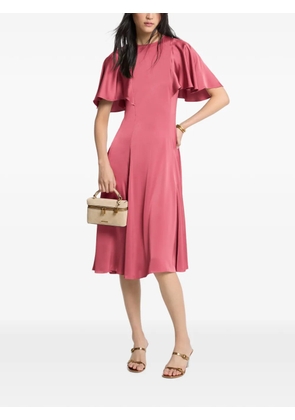 Michael Kors cape-sleeve midi dress - Pink