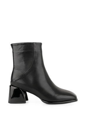 LINDA BAUMANN sculptural-heel leather ankle boots - Black