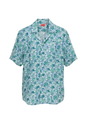 Isaia floral-print short-sleeve shirt - White