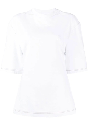 Jacquemus contrasting-stitch cotton T-shirt - White