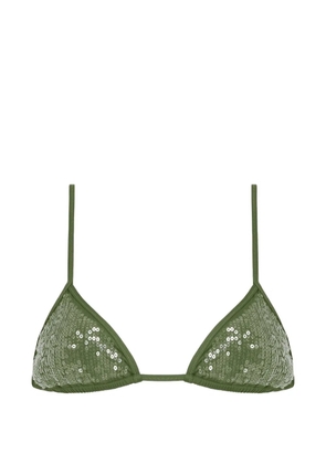 TROPIC OF C Equator sequin-embellished bikini top - Green