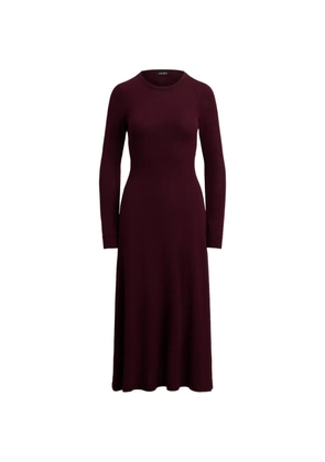 Lauren Ralph Lauren A-line wool sweater midi dress - Purple