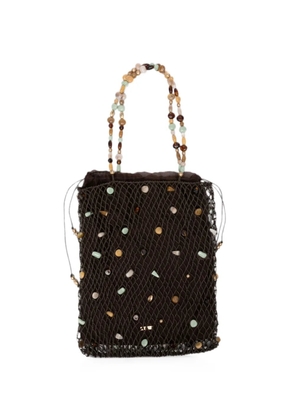 Cult Gaia Mercier bauble-embellished tote bag - Brown