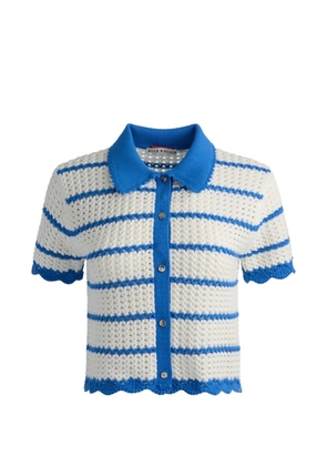 alice + olivia Randall pointelle-knit cardigan - White