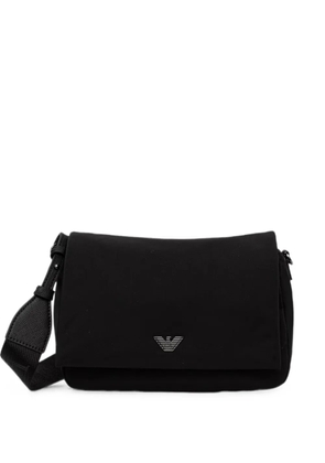 Emporio Armani logo-plaque messenger bag - Black