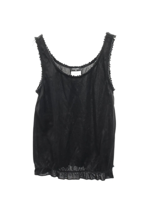 CHANEL Pre-Owned bead-trim tank top - Black