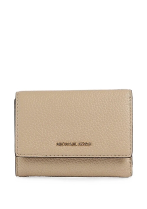 Michael Kors grained-leather trifold wallet - Neutrals