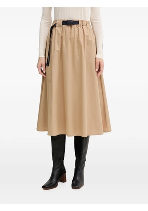 Benetton belted flared midi skirt - Neutrals