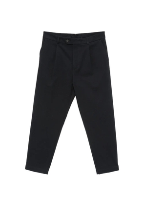 Eleventy pleated cotton-blend trousers - Blue