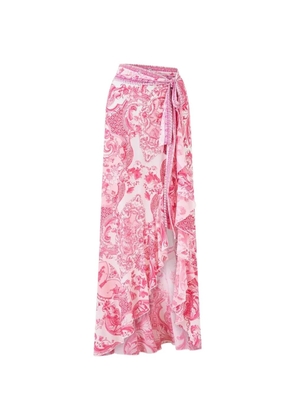 Camilla Livin la Vida Rosa-printed maxi sarong skirt - Pink