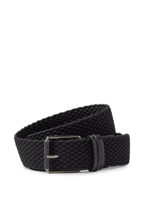 Zegna black rayon belt