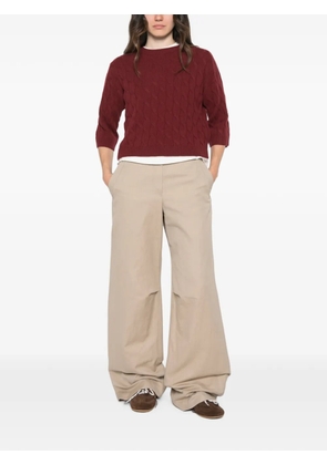 Marella Mlsradura crew neck cable-knit sweater - Red
