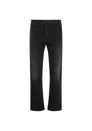 Gucci Web-stripe straight-leg jeans - Black