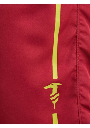 Trussardi logo-print drawstring swim shorts - Red