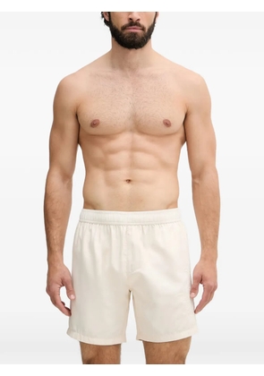 Trussardi embroidered elasticated swim shorts - Neutrals