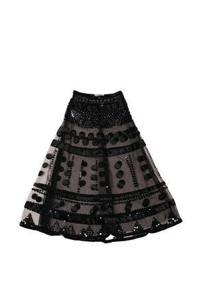 Valentino Garavani sequin-embellished ruffled skirt - Black