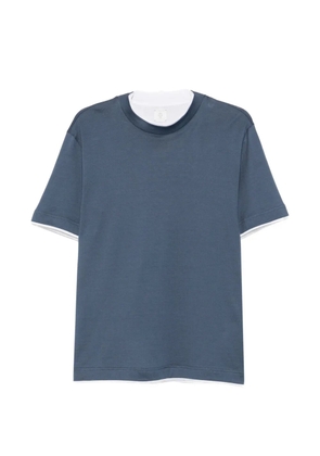 Eleventy layered-effect short-sleeve T-shirt - Blue