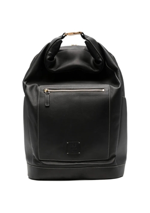 Eleventy contrast-stitch leather backpack - Black