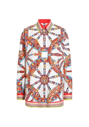 Dolce & Gabbana Carretto-print poplin shirt - White